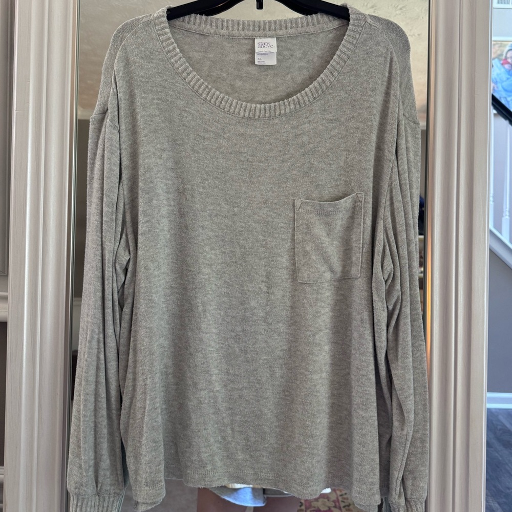 Stars Above Grey Crewneck Sweatshirt